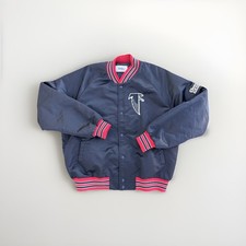 Vintage Atlanta Falcons Satin Bomber Jacket Men XL Black Chalk Line Football NFL