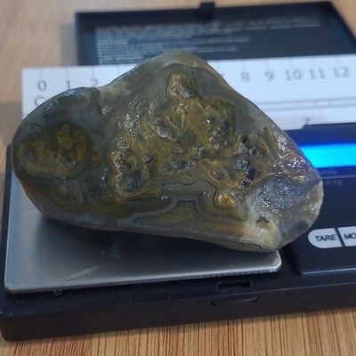 Hand Picked S.E. Louisiana Crowley Ridge Banded Agate Gray/Green Druzy Beauty!