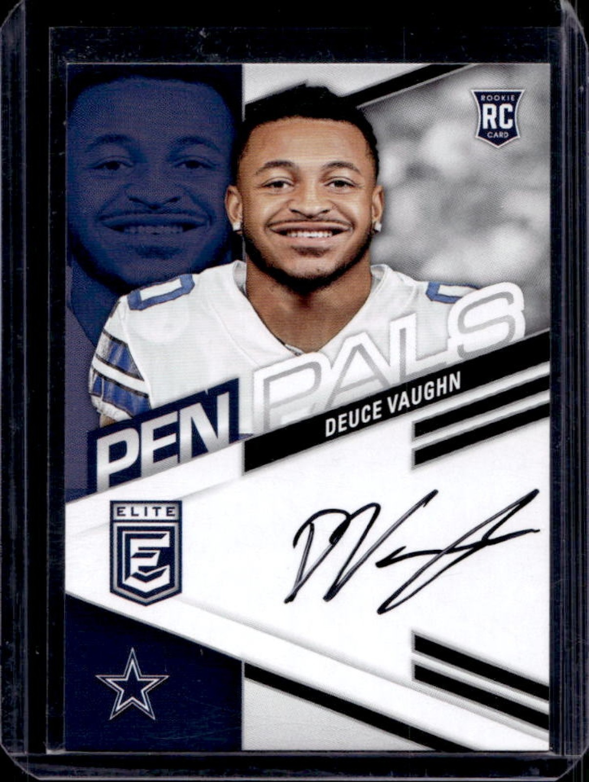 2023 Donruss Elite Deuce Vaughn Pen Pals RC Rookie Auto #PPDV Cowboys