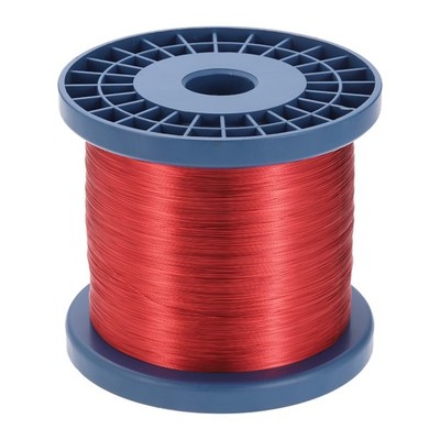 34 AWG Magnet Wire, 34 Gauge 48 Oz Enameled Copper Wire, 155C(311F) Red