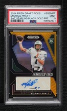 2024 Panini Prizm Draft Picks Black Gold 2/5 Michael Pratt PSA 9 MINT Auto 3hd