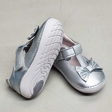 STRIDE RITE SM Ashtyn Dress Shoes Toddler SZ 6M Silver BG036302