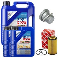 MotoröL Filter Set 5W-40 Liqui Moly 7 Liter + Schraube FüR Mercedes C-Klasse CLK