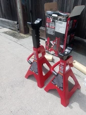 BIG RED 3 Ton (6,000 lb) Capacity T43202 Torin Steel Jack Stands, Red