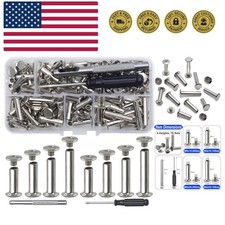 70Sets Chicago Screws Leather Rivets Assorted Screw Rivets Chicago Binding Sc...