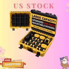 NEW Dewalt Battery Hard Storage Case Waterproof Organizer with Adjustable Divide