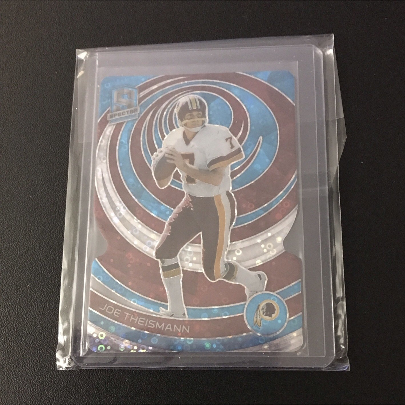 Panini 2023 Spectra Joe Theismann Neon Blue Prizm Die-Cut #100 /50 Redskins