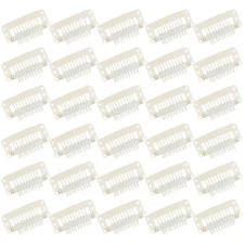 30 Pieces 32 mm 9-teeth Hair Extension Clips Hair Extension Wigs Snap Clips C.