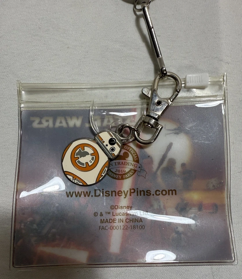 2016 Walt Disney Star Wars Lanyard with ID Holder With Charm - Image 2 of 4