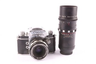 Exa Ihagee Dresden Vintage SLR Film Camera Working w/ Meyer Optik 135mm Lenses