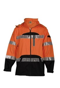 ML Kishigo RWJ107-S-M Brilliant Series Waterproof Hi-Vis Rain Jacket Orange S/M