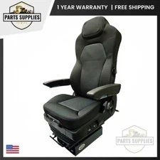 Black Cloth Seat w/ Low Profile Bracket Base For Freightliner International Mack