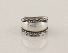 Sterling Silver Dome Band Thick Band Ring Size 9