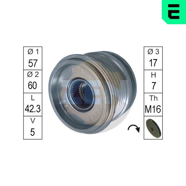 Generatorfreilauf ERA ZN5508 FüR Opel Vectra CC Z02 Signum Z03 J96 Astra T98 E01-image