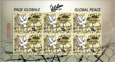 Kosovo Stamps 2022. Global Peace. Dove. Bird. Sheet MNH