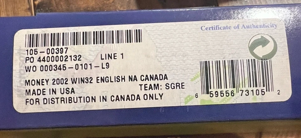 Microsoft Money 2002 edición canadiense para software Windows PC CD-R Foto 4 de 4