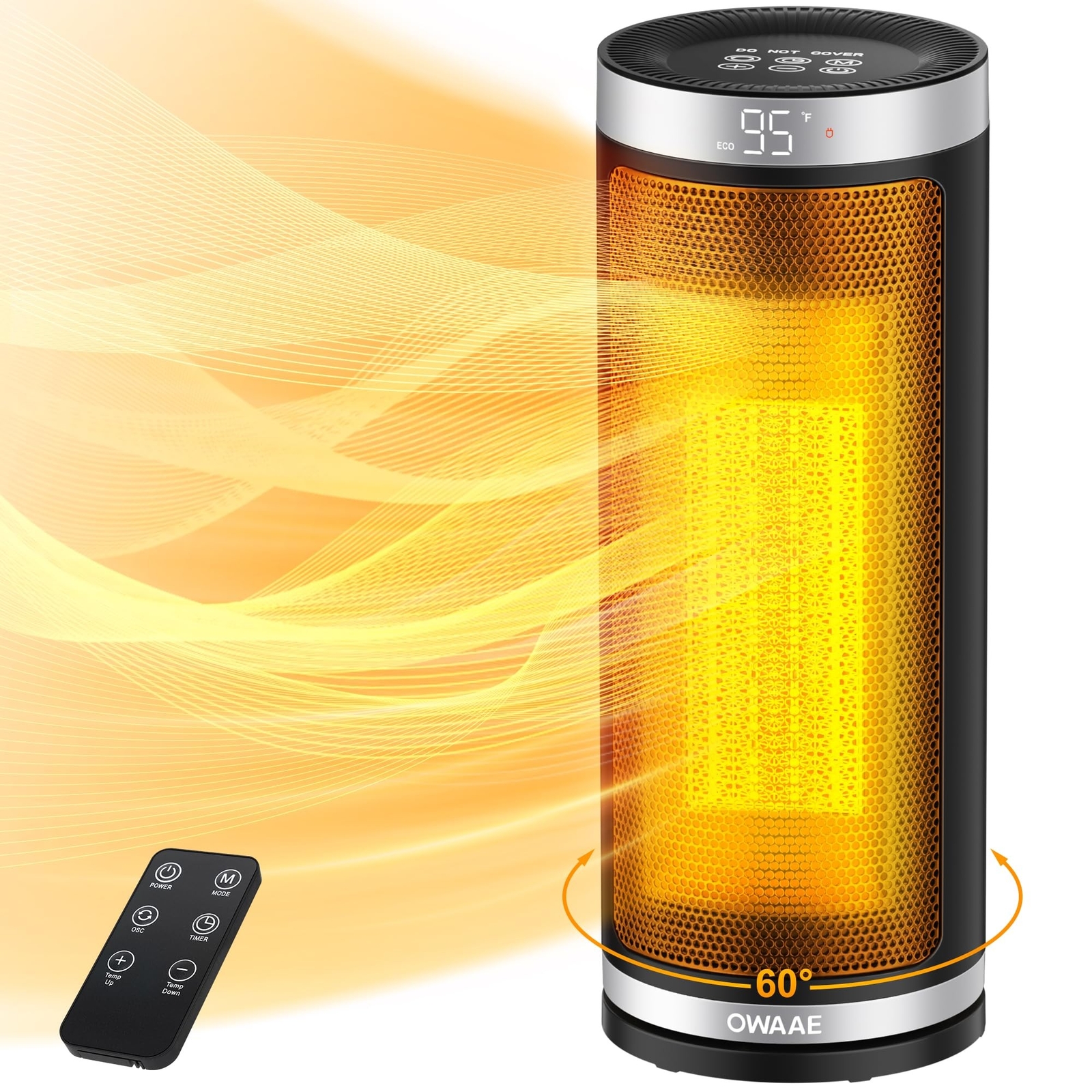 Space Heater, OWAAE Space Heaters for Indoor Use, 1500W Portable Electric Ind...