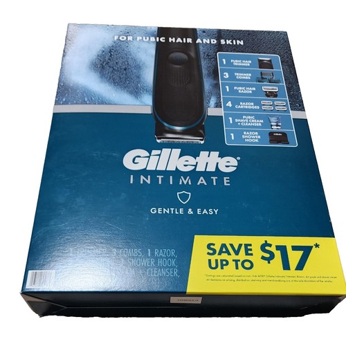 Tondeuse Gillette Intimate I3 Pour Zone Intime Homme - Bleu - Imperméable Rechargeable - Neuf