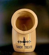 Vintage Stoneware Salt Cellar / Candy  Storage Pig Beige  Kitchenalia