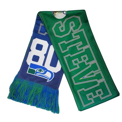 Seattle Seahawks Football Steve Largent #80 Forever Collectibles Brand Scarf NWT