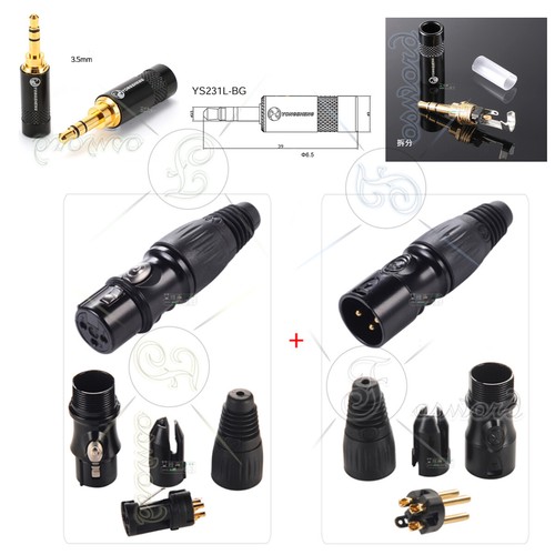 Cavo microfono audio XLR spina jack - presa 3,5 mm frizione OFC Hifi - Foto 2 di 7