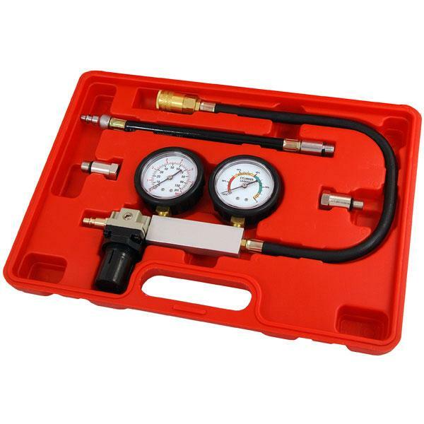 PETROL ENGINE PRESSURE LOSS TESTER Cylinder Head Block & Valve Leak Test Kit