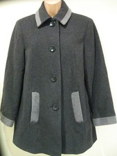Eastex Dark Grey Wool Cashmere Winter Jacket Over Coat (new) Size 10 £159.00