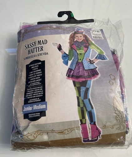 Halloween Costume - Sassy Mad Hatter Costume - Junior Medium Alice No Leggings - Picture 5 of 5