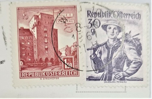 2 Austria 1.50 S and 30G Stamps, Circa 1950’s.  Vienna State Opera Postcard 1961 - Picture 2 of 6