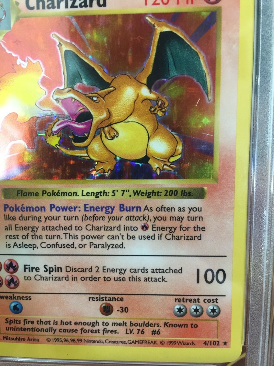 【PSA9】ラッキー 英語1999 シャドーレス shadow less PSA 9 CHARIZARD 1999 POKEMON GAME #4 HOLO SHADOWLESS
