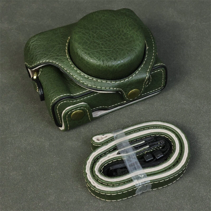 PU Leather Camera Bag Pouch Case Cover With Strap for Sony ZV-1F ZV-1 II ZV1 - Image 2 of 4