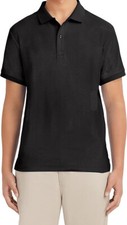 Nautica Young Men Uniform Short Sleeve Performance Stretch Polo SIZE L 38/39