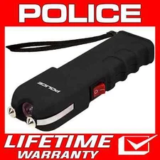 POLICE Stun Gun 928 700 BV Heavy Duty Rechargeable LED Flashlight Black 