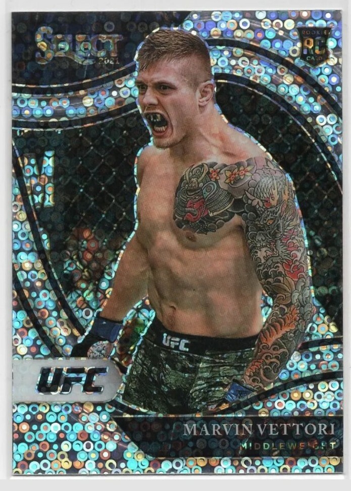 2021 Select UFC Marvin Vettori RC Silver Prizm Disco Octagonside Level ROOKIE