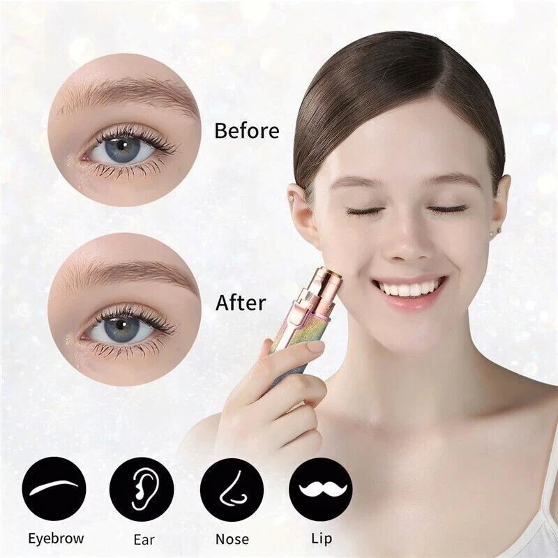Tondeuse Sourcils Epilateur Electrique Femme Rechargeable 2 EN 1 Visage Indolor/ - Photo 4/11