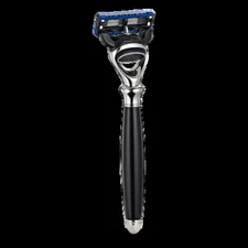 The Art Of Shaving - Fusion Razor CLASSIC NICKEL AND BLACK 5 BLADE RAZOR w/8pack