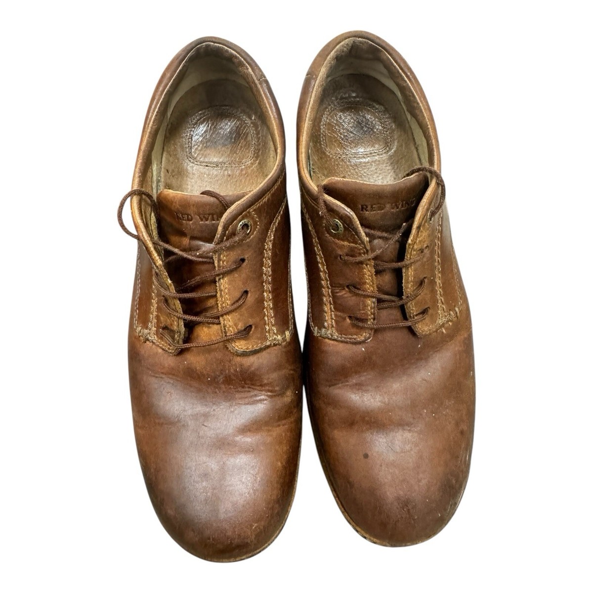 Red Wing 10.5D Camel Brown Suede Leather Derby Lace Up Comfort 4973 Oxford Shoes Red Wing 10.5D Camel Brown Suede Leather Derby Lace Up  main image 3