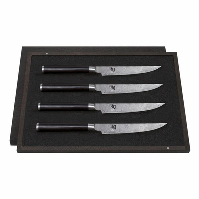 Kai Shun Classic Steakmesser-Set 4er Set Messer Grillmesser Damastmesser 12 cm