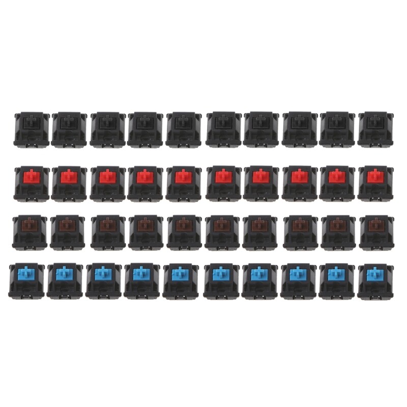 10Pcs Original Cherry MX Black 3 Pin Mechanical Keyboard Switches