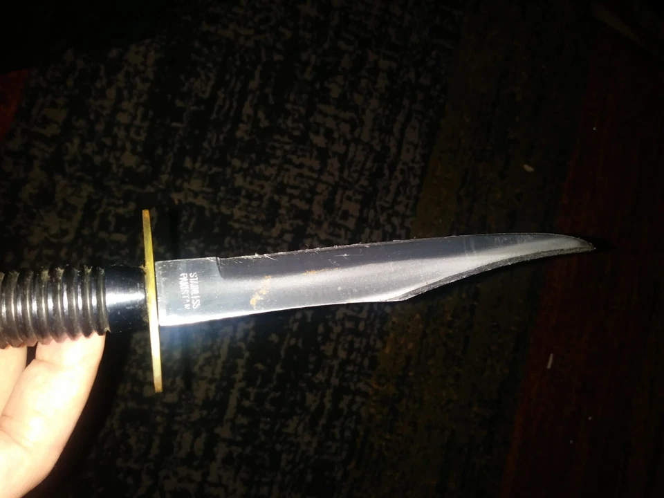 Pakistani dagger (black handle,single edge, very good condition, sheath) - Image 4 of 4