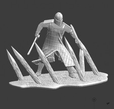 Northern Crusades Miniatures Medieval Knight breaking through barrier 28 32 35mm
