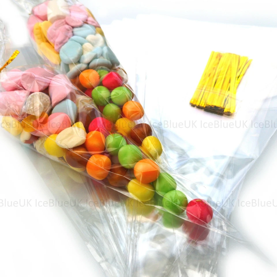 Party Cone Sweet Bags LARGE 37cm*18cm Cellophane Birthday Candy Wedding Favours - Image 3 of 3