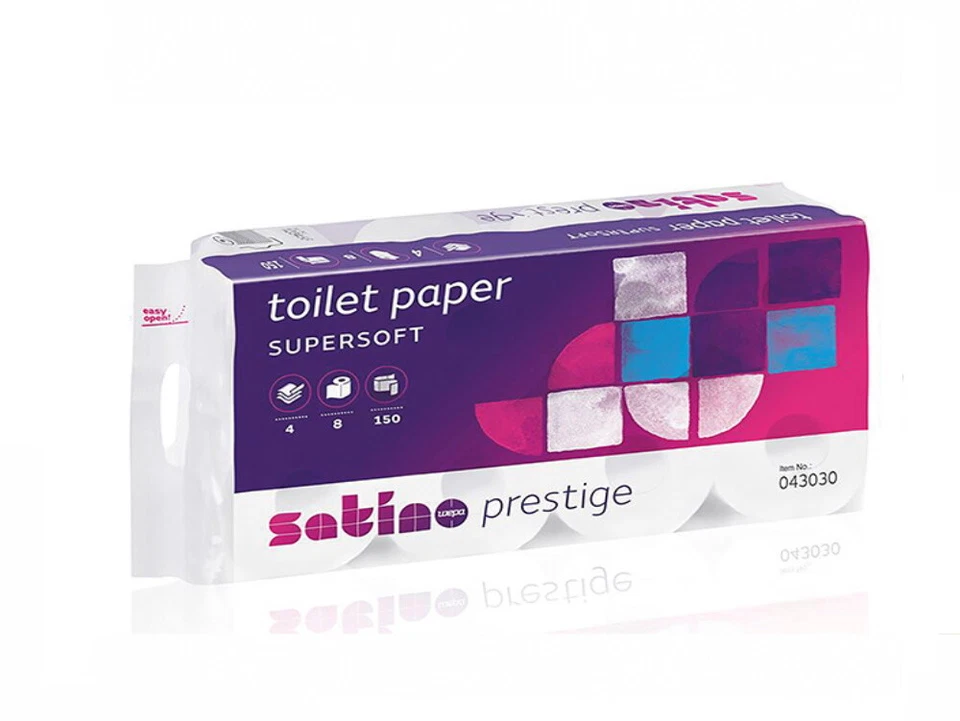 WEPA 16 Rollen Toilettenpapier Klopapier 4-lagig Hochweiß supersoft Prestige Qualität