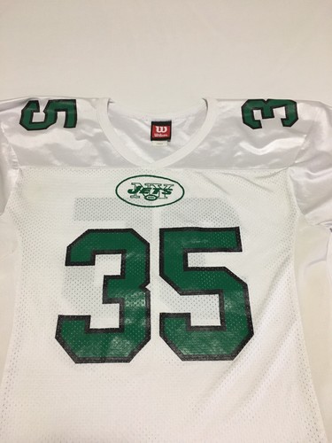VTG 80s 90s Wilson New York Jets #35 Pro Cut NFL Football Jersey Large Authentic - Picture 3 of 12