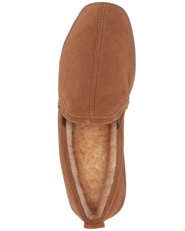 PANTOFOLA D’ORO Minnetonka Ciabatte Uomo Twin Gore Pelle di Pecora Marrone Dorato Taglia 10 ?