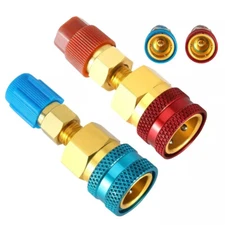 2PCS R1234YF to R134A Quick Coupler Adapter Fit Car High Low Side Conversion Kit