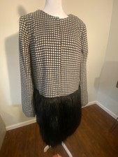Elle Womans Jacket With Faux Fur Trim.
