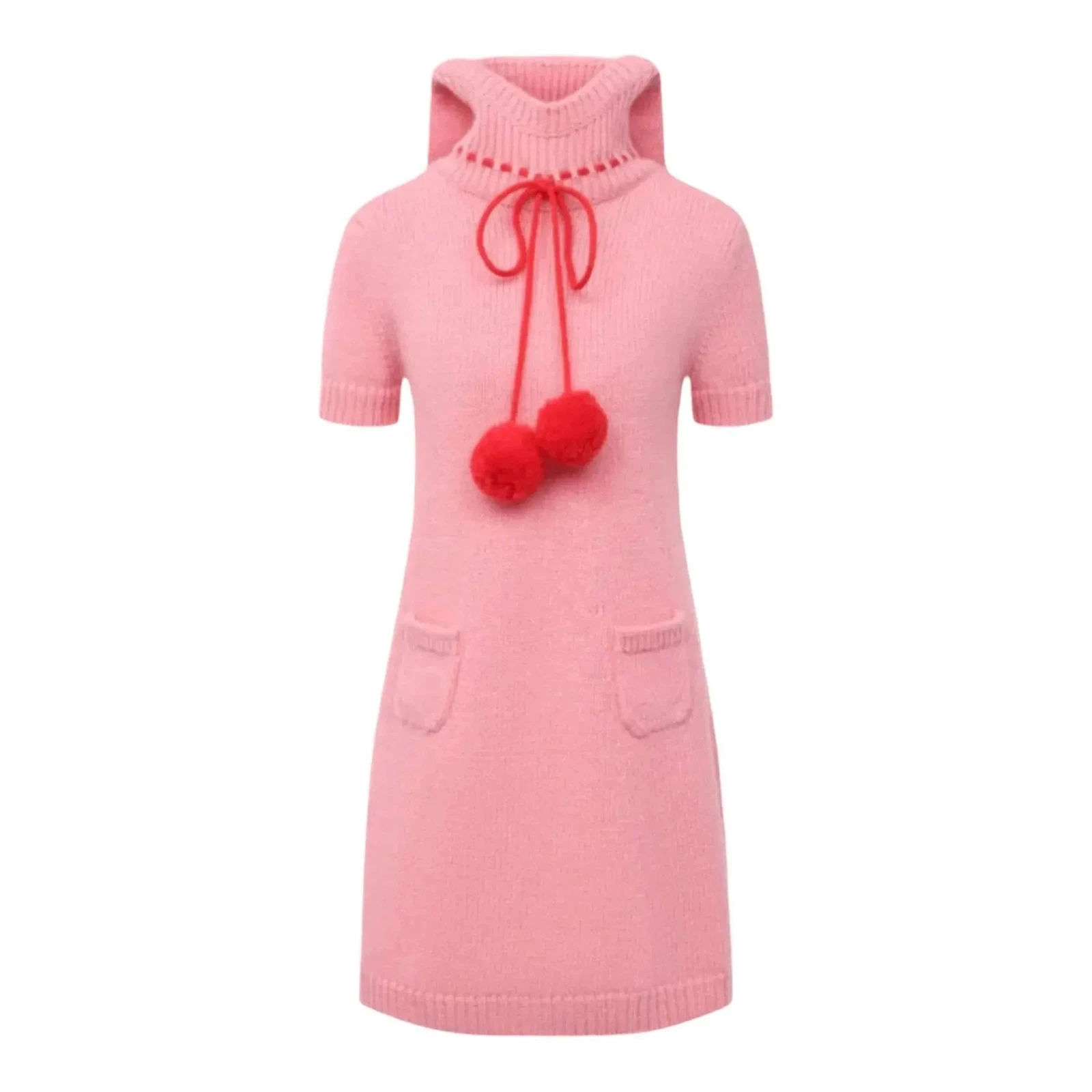 Mini robe à capuche pompons Gucci