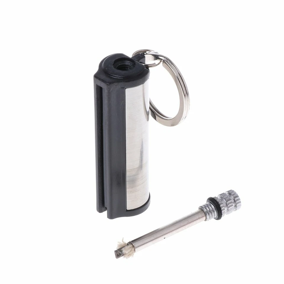 ROUND PERMANENT MATCH BOX LIGHTER UNUSUAL MENS WOMENS GADGET TOY PRESENT - Image 3 of 4