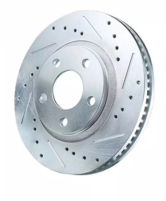 Kit de freno delantero ranurado perforado cruzado Powerstop con pastillas para Subaru Impreza Foto 3 de 4